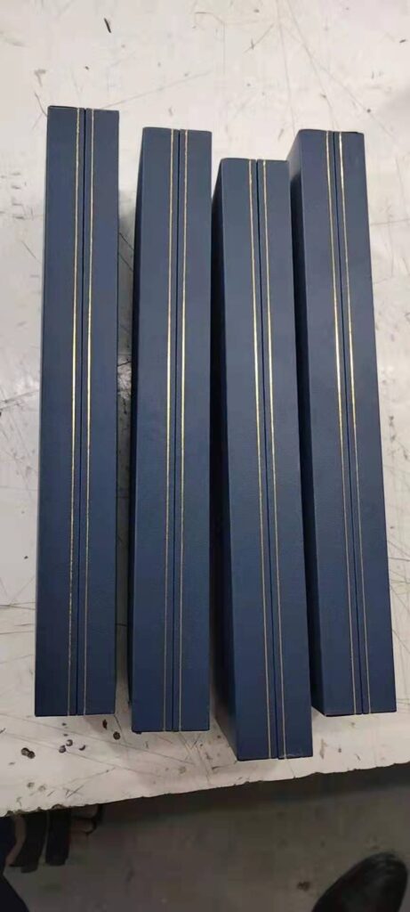 Luxury rigid box gilding application detail