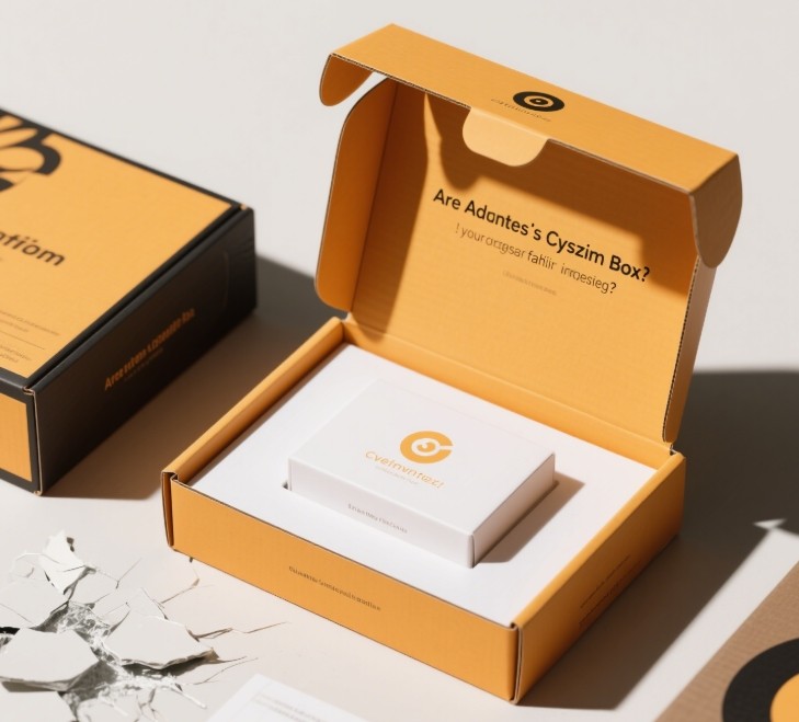 Custom rigid box showcasing premium branding