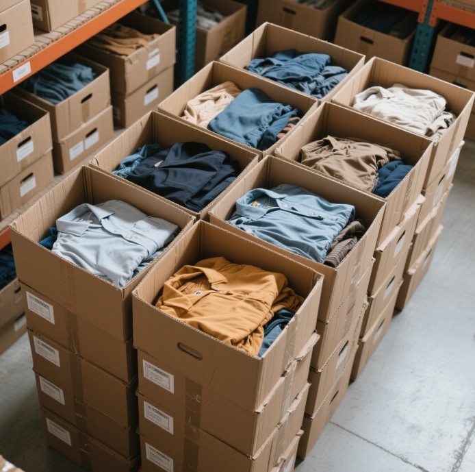 Diagram showing purposes of a cardboard box