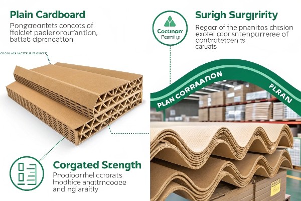 alt text: Diagram showing the layers of corrugated cardboard - liner, fluting, liner