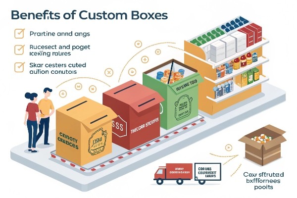 Benefits of custom packaging illustrated