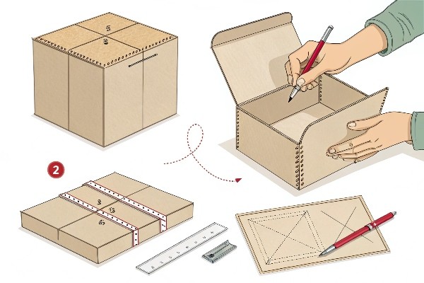 Assembling a cardboard box