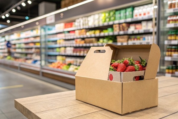 Attractive retail boxes on a store shelf