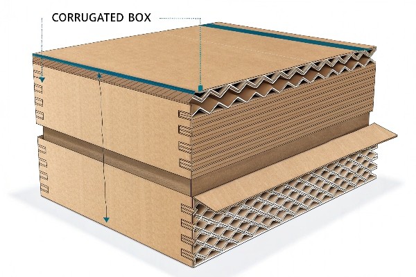 What is considered a corrugated box