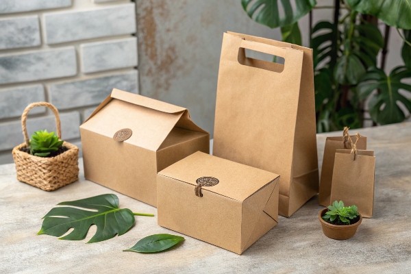 alt text: Simple brown Kraft paper box