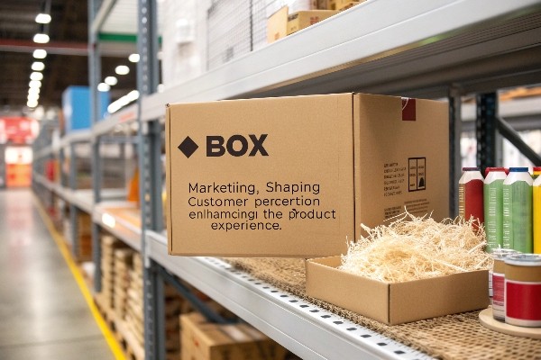 Person happily receiving a branded box