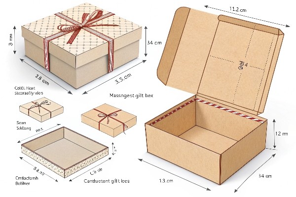 DIY cardboard gift box