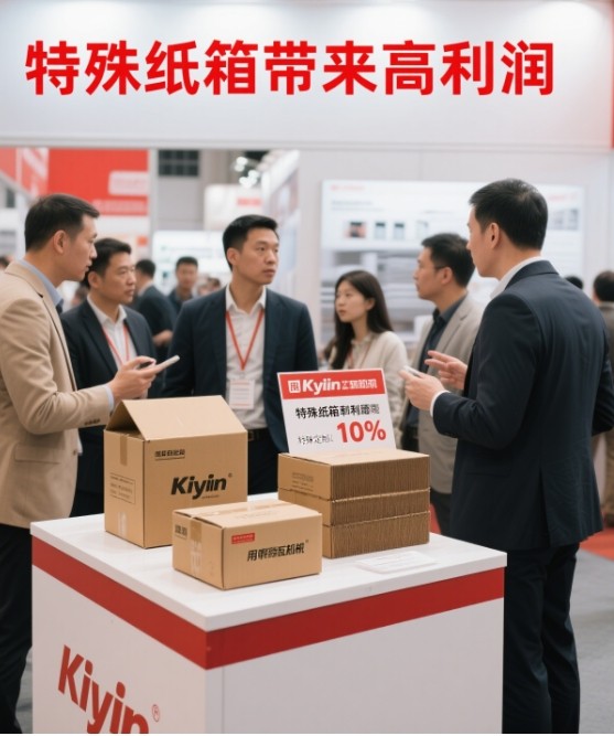 Calculator and stacks of cardboard boxes indicating profit calculation