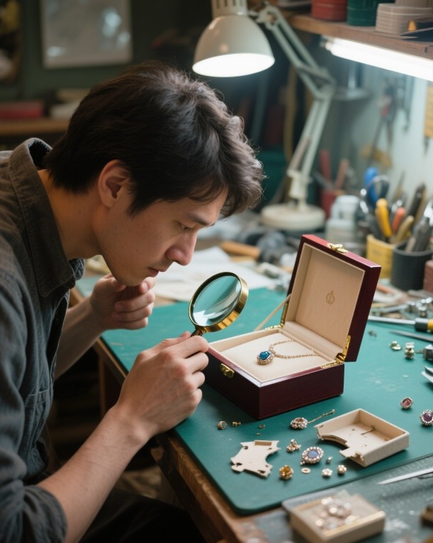 Jewelry box with a mysterious lock