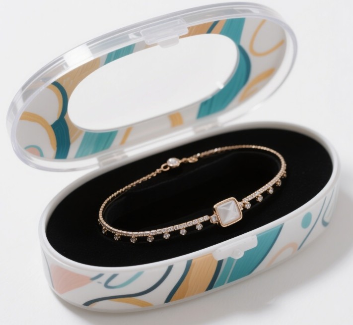 Measuring tape next to a jewelry box