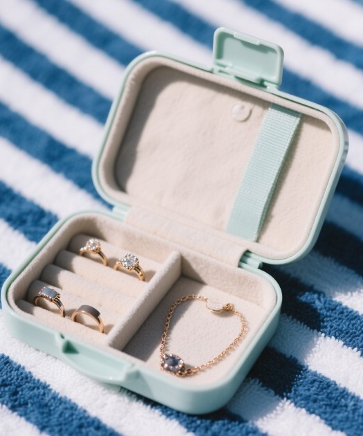 alt text: a hand selecting a jewelry box from several options