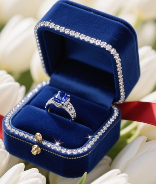 alt with keywords: jewelry gift in a box for Valentine's