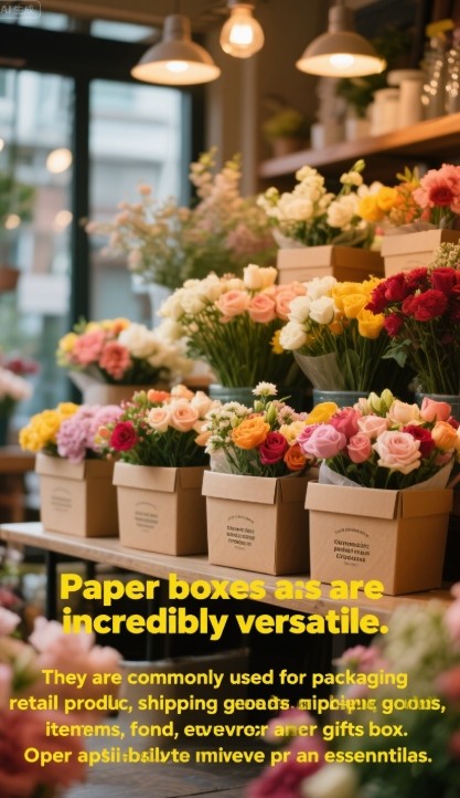 alt with keywords: paper boxes in various uses