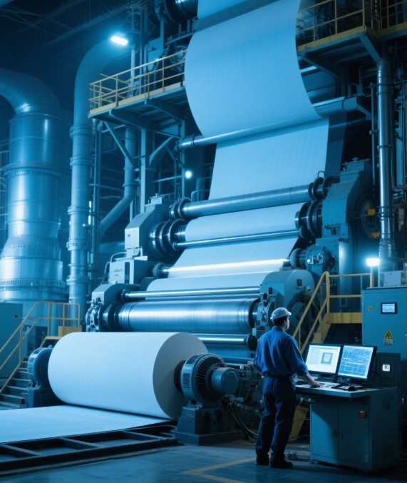 Rolls of cardboard material