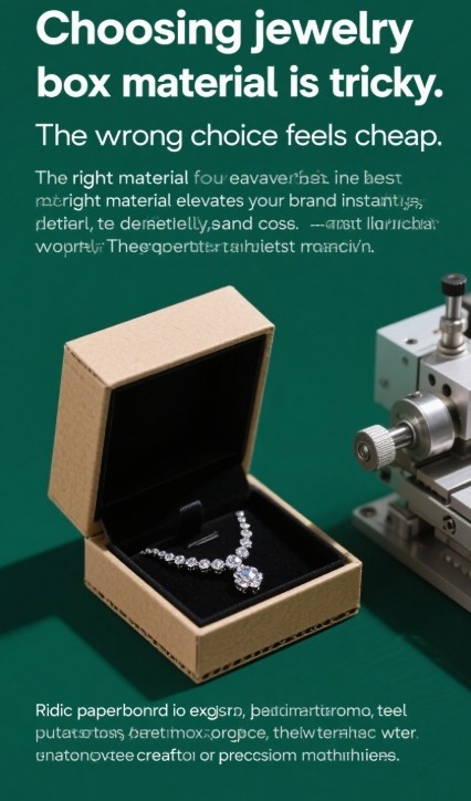 Different materials available for jewelry boxes