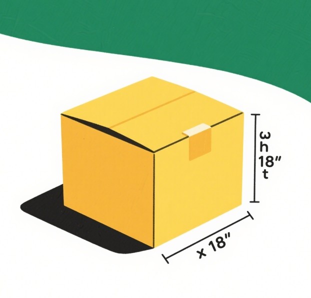 A 3 cubic foot moving box