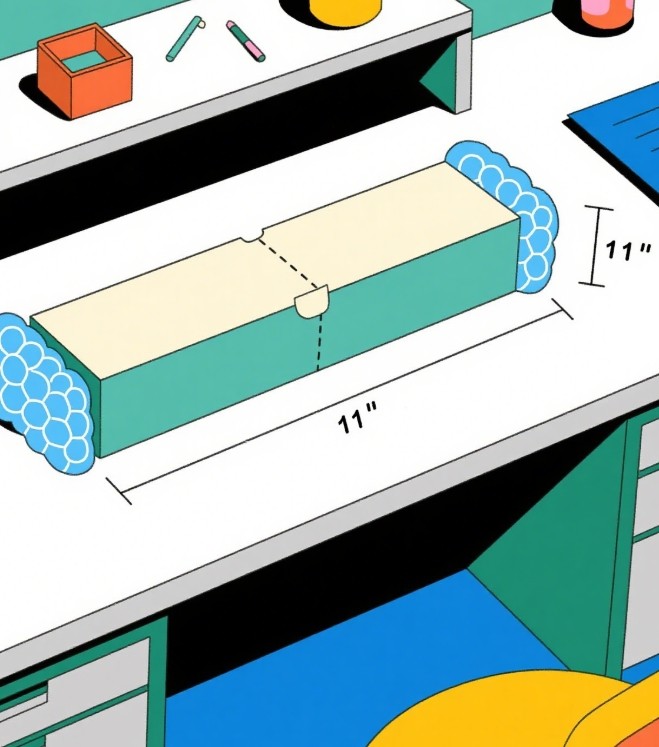 A diagram showing box size calculation