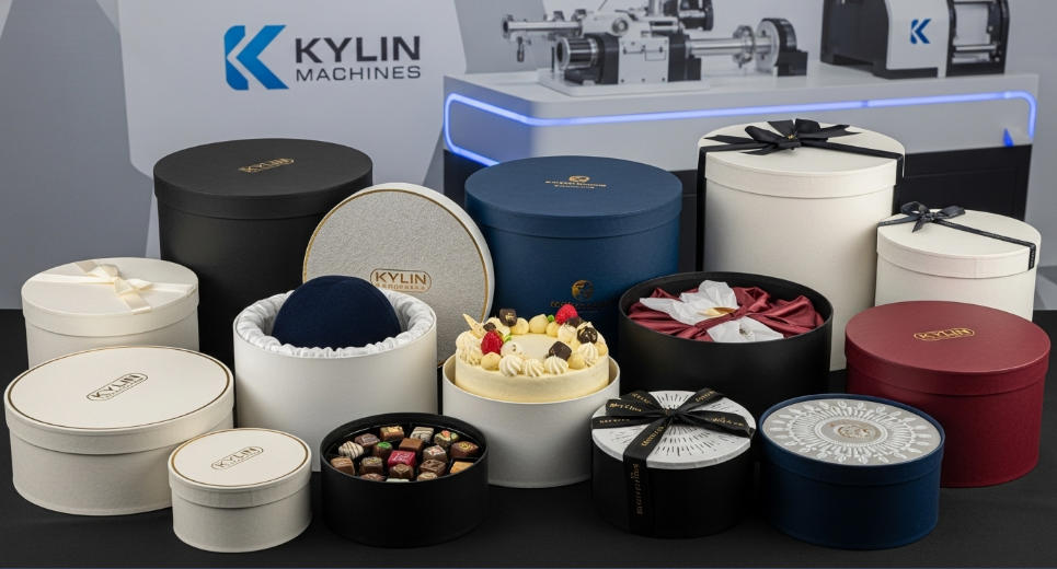 A luxury round hat box made with a special machine