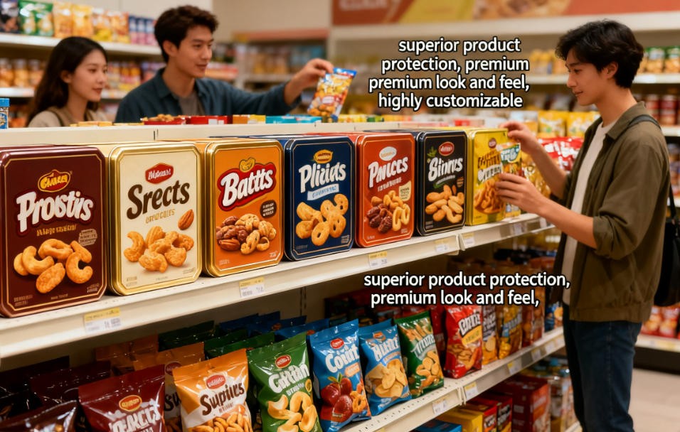 alt with keywords="luxury snack box made of rigid cardboard"