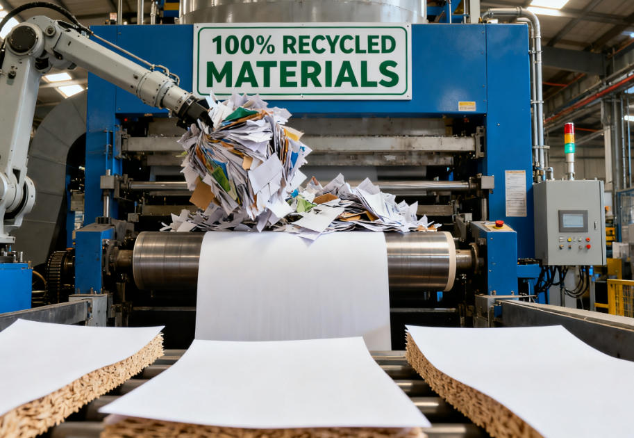 alt with keywords="a forest with a path leading to a factory"