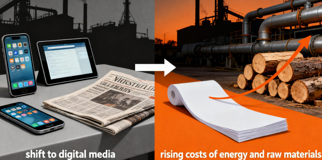 alt with keywords="a stack of old newspapers next to a tablet"