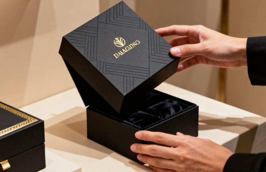 A collection of beautifully printed custom jewelry boxes