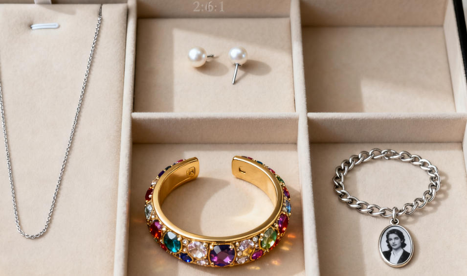 A balanced collection of jewelry