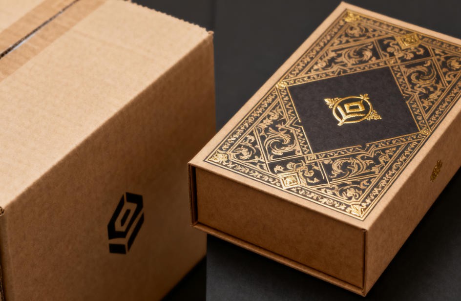 alt with keywords="A collection of custom printed packaging boxes"