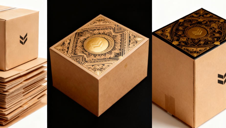 alt with keywords="A custom printed box with a unique design"