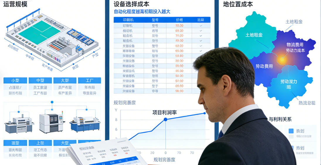 An overview of a carton manufacturing plant