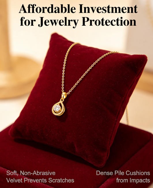 A collection of velvet jewelry bags in different colors