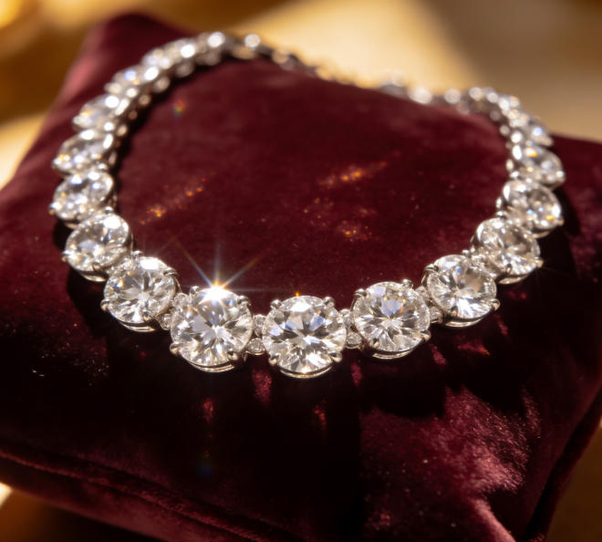 An older woman showing a cherished locket to a younger person