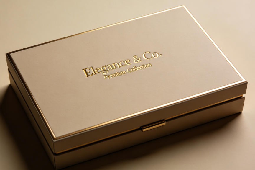 An example of a luxury rigid box for a product