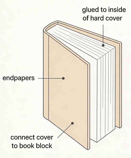 outer pages of a book