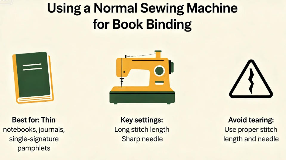 sewing machine book binding