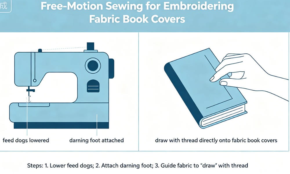 embroidery on book cover