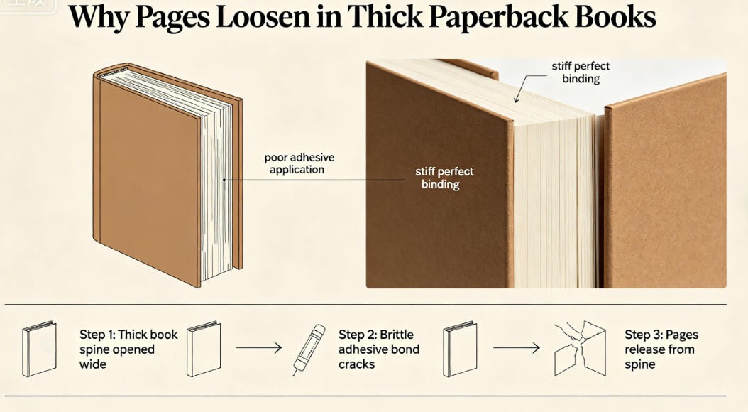 why do pages fall out of books