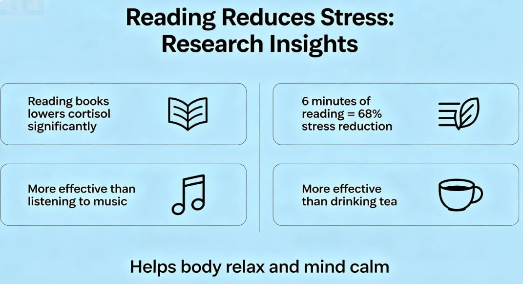 relaxed person reading a book