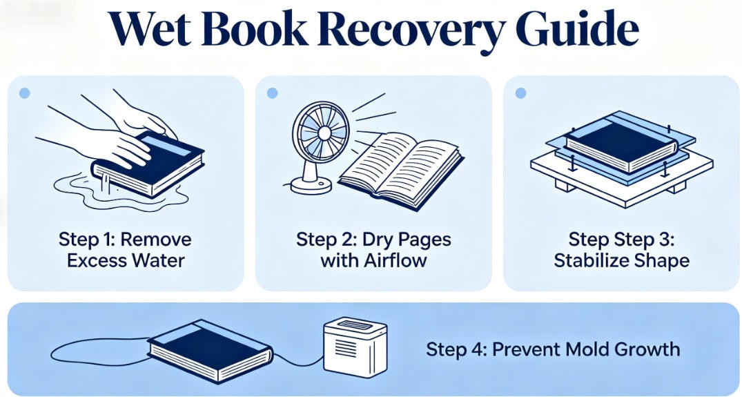 wet book water damage recovery