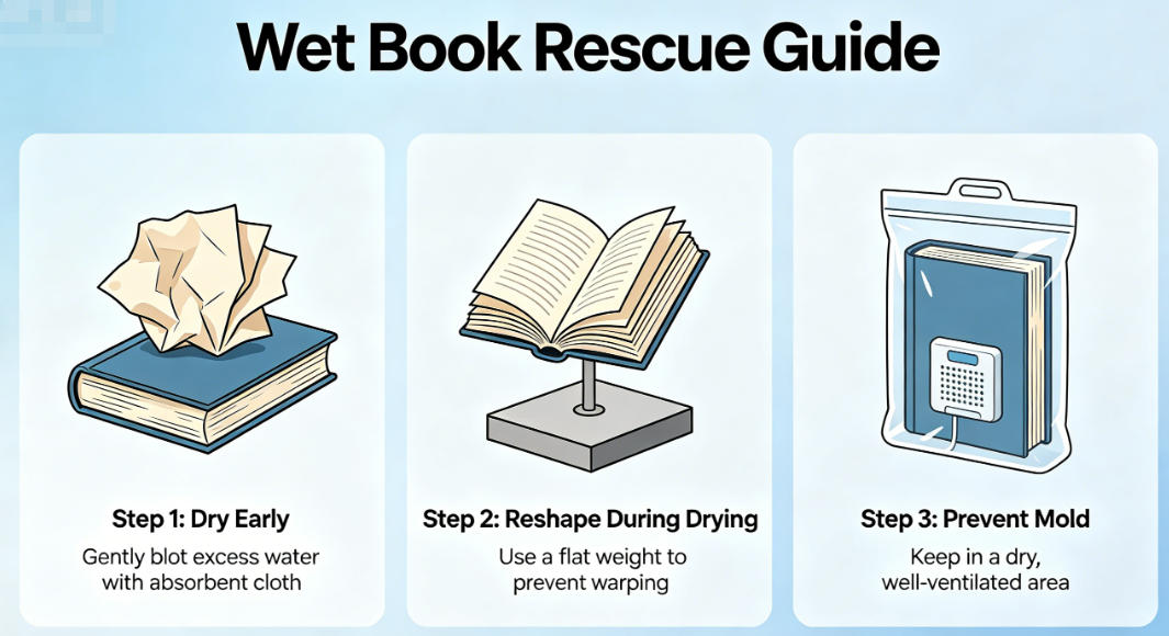 is a wet book ruined