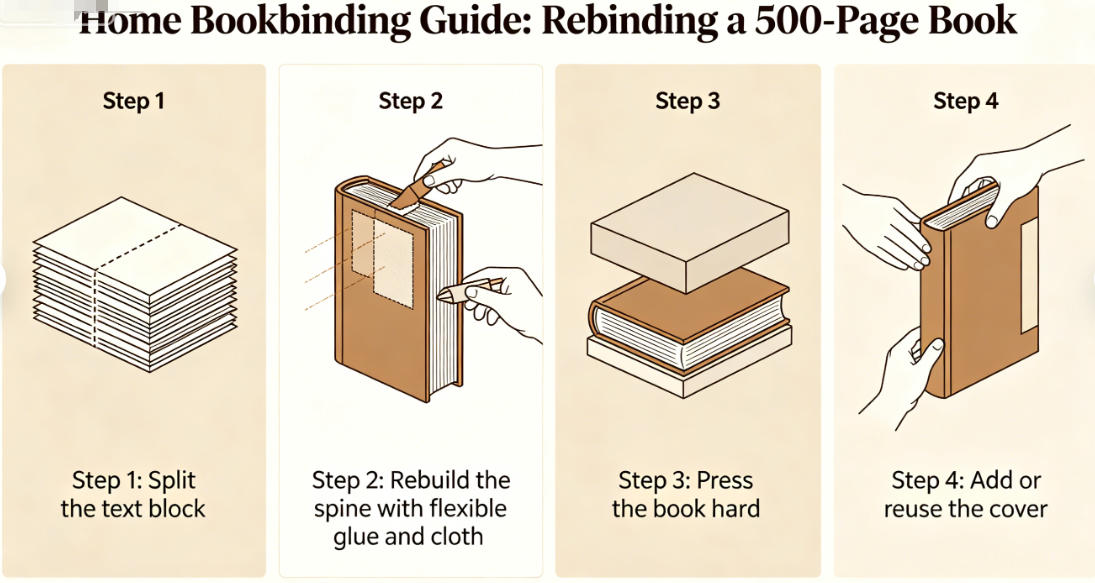 DIY book binding 500 pages