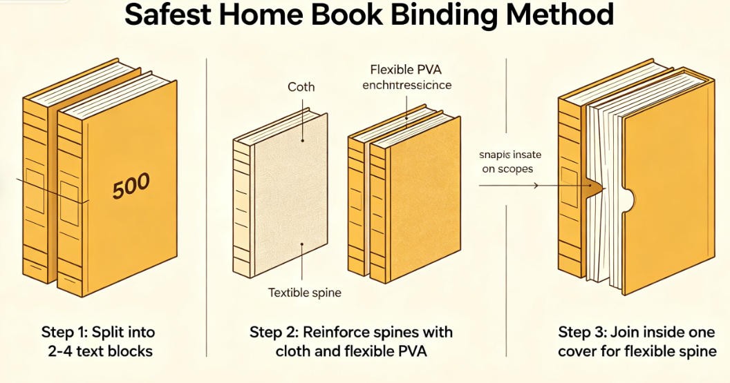 large book binding at home