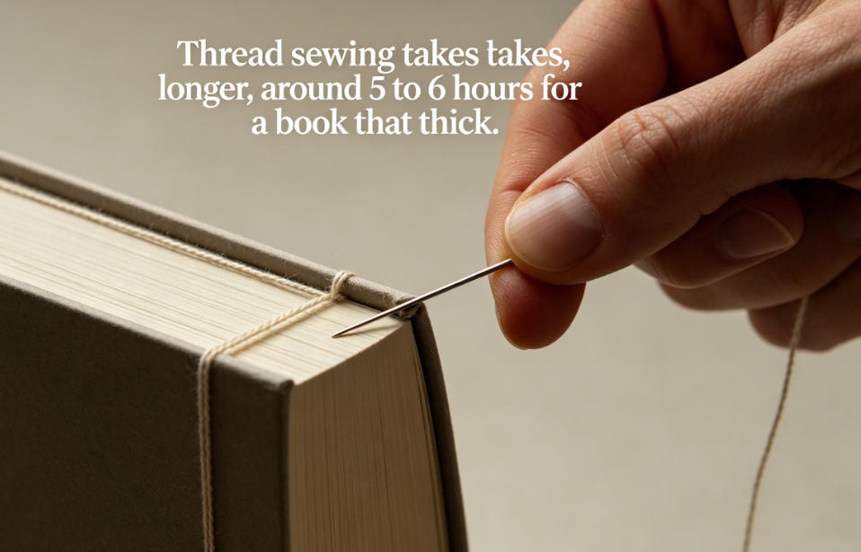 binding a 500 page book timeline