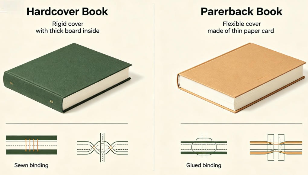 hardcover book structure diagram