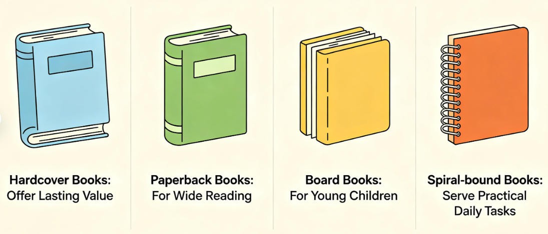 four types of books comparison