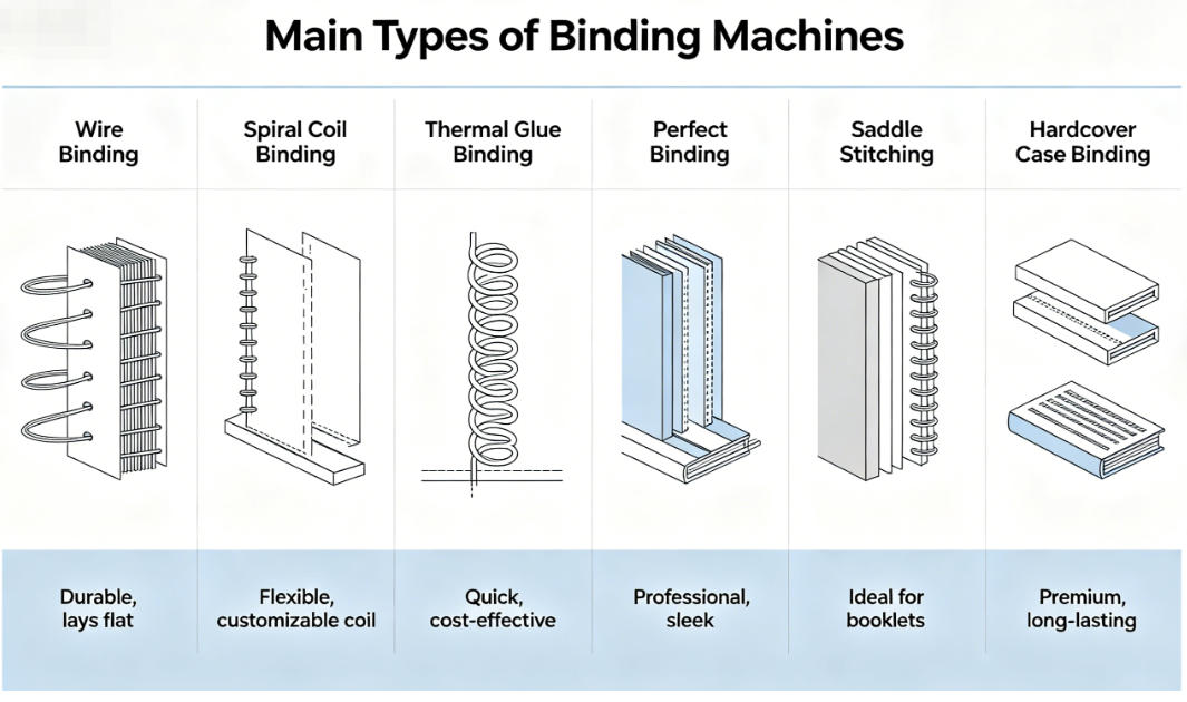 Different types of binding machines