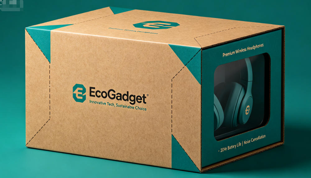packaging design concept showing box structure and branding elements