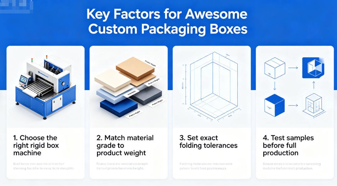 custom rigid box packaging manufacturing process
