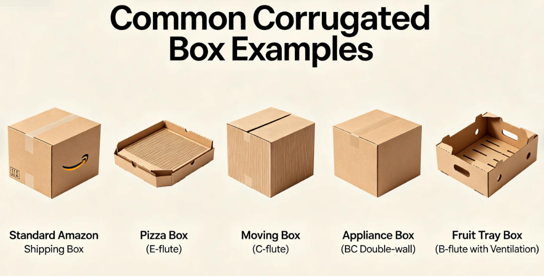 common examples of corrugated boxes in daily use