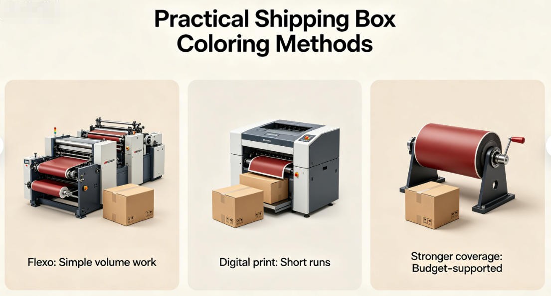 can shipping boxes be colored